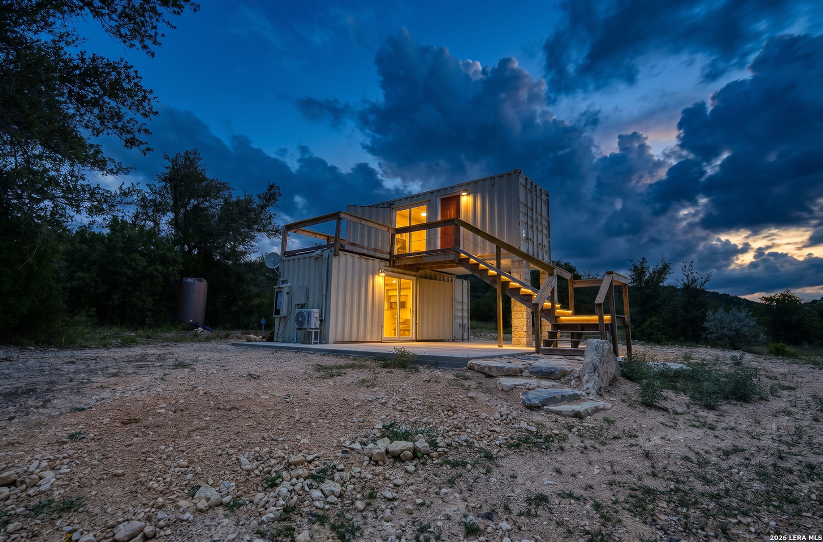 Lot 4B 22819 S Hwy 55 Uvalde TX container home interior furnished turnkey Hill Country retreat